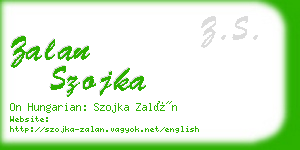 zalan szojka business card